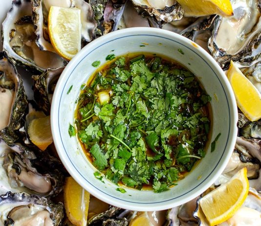 Oysters with Zesty Vietnamese Dressing