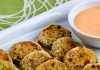 Oven-Fried Green Tomatoes with Sriracha-Ranch Dipping Sauce