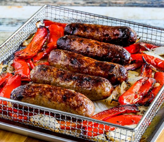 Air Fryer Sausage and Peppers