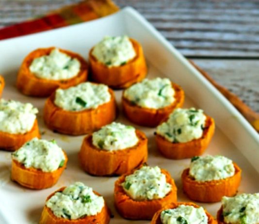Sweet Potato Appetizers with Feta (VIDEO)