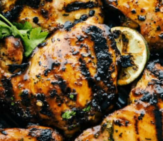 Grilled Honey Lime Cilantro Chicken