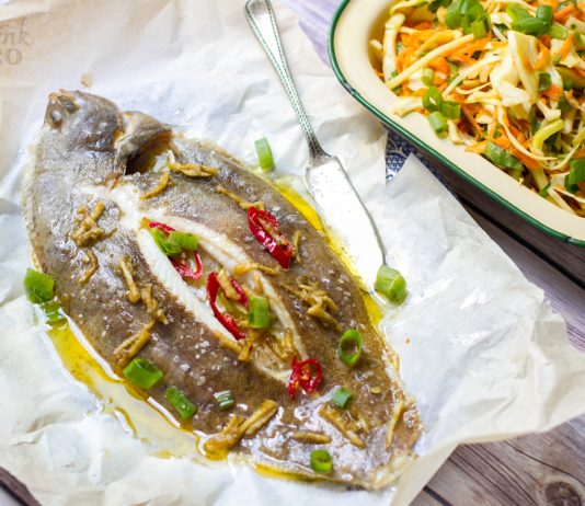 Baked Lemon Sole With Ginger & Chilli Sauce