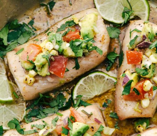 Brown Butter Lime Mahi Mahi with Avocado Salsa