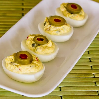 Deviled Eggs with Green Olives (Video)