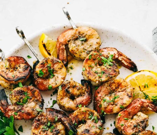 THEE BEST Grilled Shrimp