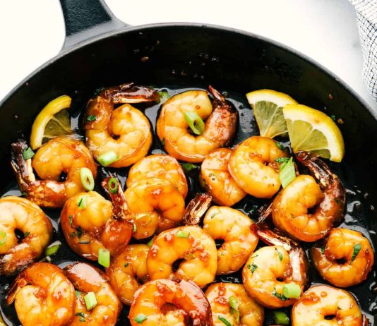 Sticky Honey Garlic Butter Shrimp