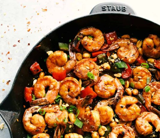 Awesome Kung Pao Shrimp