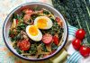 Paleo Kale Caesar Salad With Cherry Tomatoes & Soft-Boiled Egg