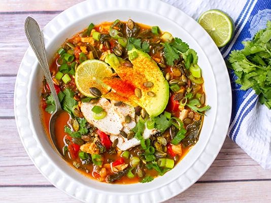 Paleo Chicken & Kale Tortilla Soup