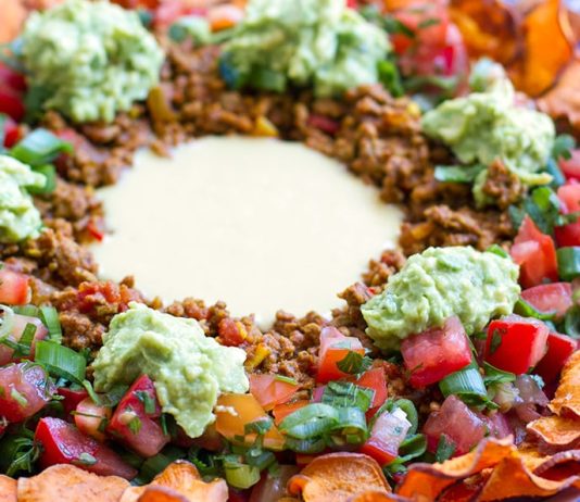 Paleo Nachos With Spicy Beef & Dairy-Free Cheese Sauce