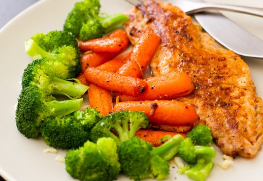 Red Curry Snapper With Ginger Honey Carrots