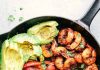 20 Minute Skillet Blackened Shrimp Fajitas
