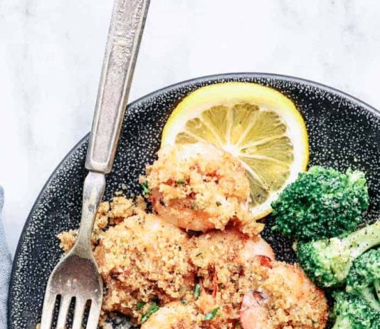 Crunchy Baked Parmesan Garlic Shrimp