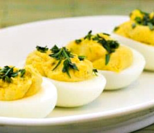 Tarragon-Mustard Deviled Eggs