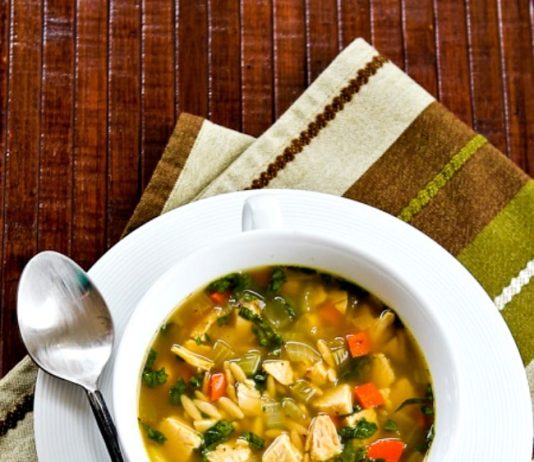 Slow Cooker Turkey Soup with Spinach and Lemon