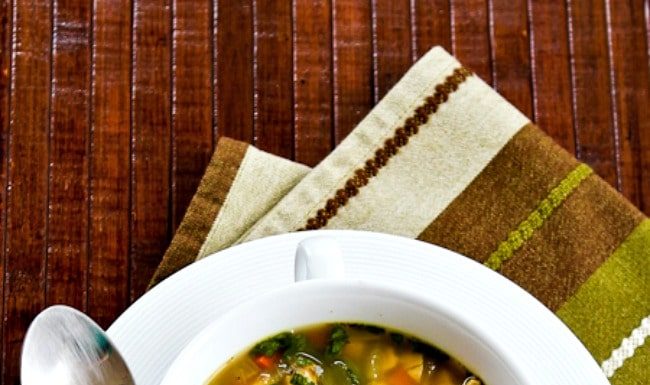 Slow Cooker Turkey Soup with Spinach and Lemon