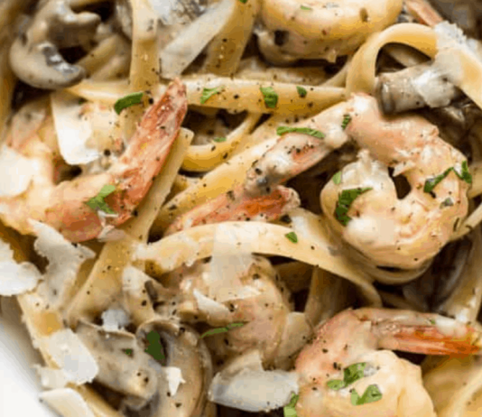 Creamy Shrimp and Mushroom Pasta