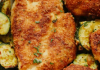 Crispy Parmesan Garlic Chicken With Zucchini
