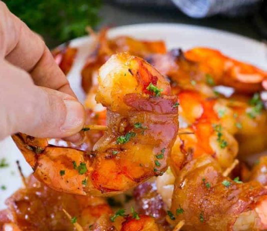 Sweet and Savory Bacon Wrapped Shrimp