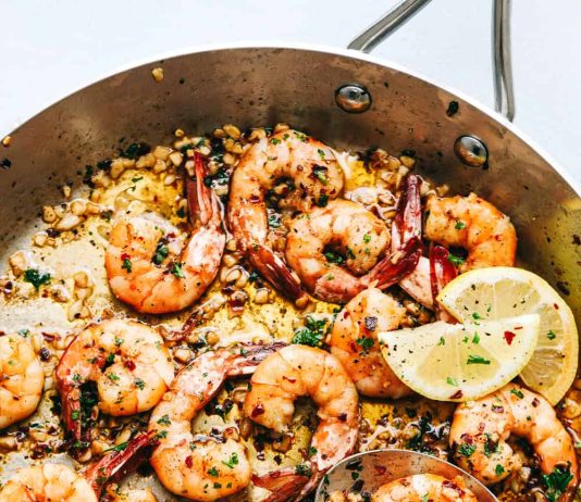 Brown Butter Spicy Garlic Shrimp