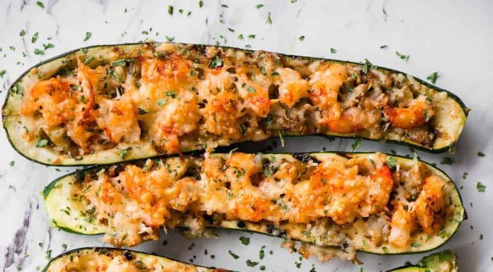 Shrimp Zucchini Boats