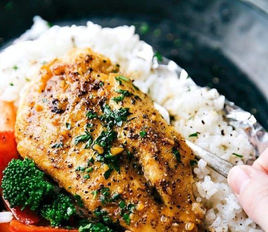 Foil Pack Honey Garlic Chicken