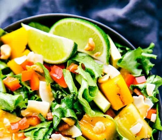 Grilled Mango and Pineapple Salad