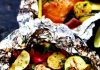 Grilled Lime Butter Salmon in Foil with Summer Veggies