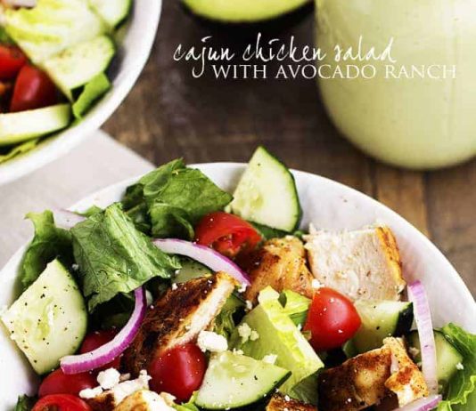 Cajun Chicken Salad with Avocado Ranch Dressing