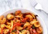 Creamy Shrimp Fajita Pasta Skillet