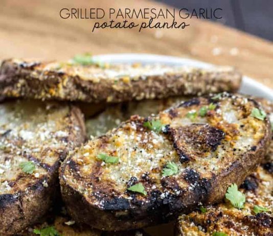 Grilled Parmesan Garlic Potato Planks