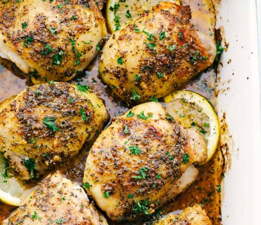 Best Baked Chickens Thighs Recipe with How To Instructions!