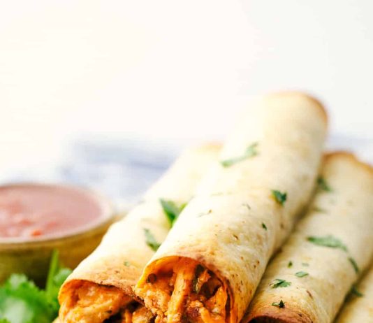 Baked Cream Cheese Chicken Taquitos Recipe