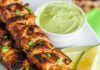 Chipotle Chicken Kabobs with Avocado Cream Sauce