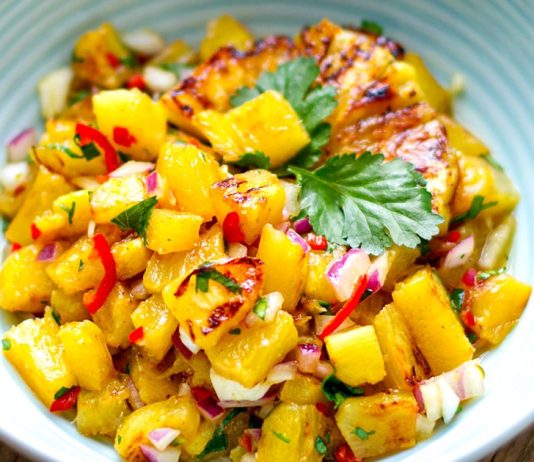 Grilled Pineapple Salsa with Chilli & Coriander