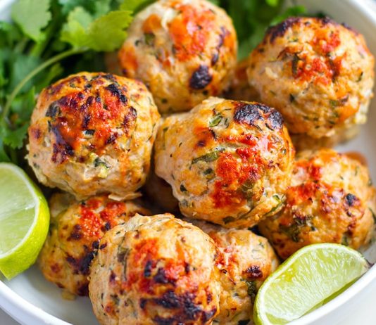Baked Turkey Zucchini Meatballs (Keto, Whole30)