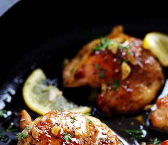 Glazed Lemon Honey Garlic Chicken