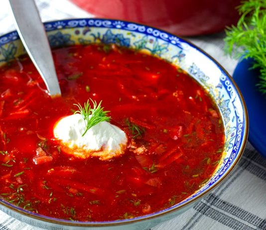 Borscht Soup (Vegetarian, Gluten-Free, Paleo)