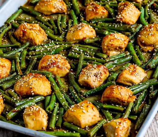 Asian Chicken and Green Beans Sheet Pan Meal