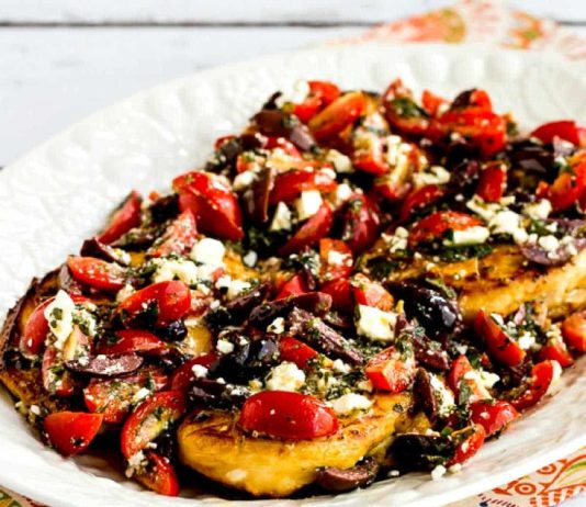 Greek Chicken with Tomato, Olive, and Feta Topping (Video)