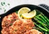 Crispy Garlic Chicken with Asparagus