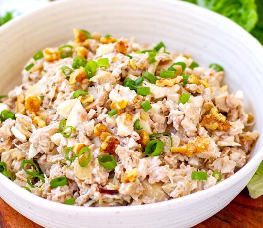 Creamy Chicken Mushroom Salad ‘Sherlock’ (Keto, Whole30)