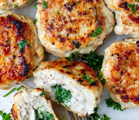 Stuffed Chicken Kiev Patties (Low-Carb, Gluten-Free)