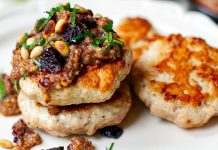 Healthy Turkey Rissoles With Cranberry Pesto