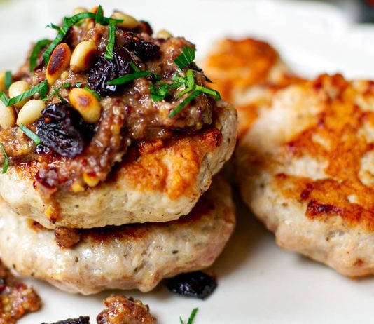 Healthy Turkey Rissoles With Cranberry Pesto